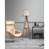 Scandinavian Floor Lamp with Wooden Body & Shelf, 160 cm Height, Brown Color, E27 Socket, On/Off Switch, Stylish & Functional Lighting for Home Decor