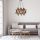 Opviq, 534LUN3127, Rustic Wooden Chandelier with Metal Frame & Glass Cap, 43 x 43 x 57 cm, Adjustable Height, Brown | E27 Socket, Max 40W, Perfect for Southwestern Decor