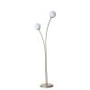 Elegant Floor Lamp with Metal Body & Glass Cap, 165 cm Height, Gold & White Finish | E27 Socket, Max 40W | Stylish Lighting for Modern Spaces