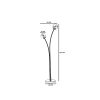 Elegant Floor Lamp with Metal Body & Glass Cap, 165 cm Height, Gold & White Finish | E27 Socket, Max 40W | Stylish Lighting for Modern Spaces
