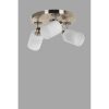 Modern Chandelier with Metal Body & Glass Cap, 30 cm Diameter, 20 cm Height | E27 Socket, Max 40W, White Finish | Perfect for Scandinavian & Hotel Decor