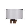 Scandinavian Floor Lamp, Wooden Body, Walnut & Grey, 150 cm Height, 45 cm Cap Diameter, E27 Socket, On/Off Switch, Stylish & Functional Lighting Solution