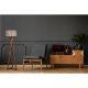 Industrial Scandinavian Floor Lamp, Brown Fir Tree Body, 150 cm Height, 24 cm Fabric Cap, E27 Socket, On/Off Switch | Stylish Lighting for Modern Spaces