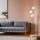 Opviq, 534LUN4521, Elegant Floor Lamp with Metal Body & Glass Cap, 150 cm Height, 30 cm Diameter | E27 Socket, Max 40W, White & Gold | Stylish Lighting for Home Decor