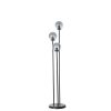 Stylish Floor Lamp with Metal Body & Glass Cap, 150 cm Height, 30 cm Diameter | E27 Socket, Max 40W, Black & Fume Colors | Perfect for Modern Decor