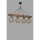 Industrial Rustic Chandelier, Wooden Body, Vintage Finish, 85 cm Length, Adjustable Height, E27 Socket, Max 40W, Perfect for Country & Modern Decor