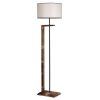 Scandinavian Floor Lamp, 163 cm Tall, Brown & Cream, 100% Fir Tree Frame, Fabric Cap (24 cm), E27 Socket, Stylish & Functional Lighting for Home Decor