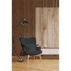 Modern Black Floor Lamp, Adjustable Height 170 cm, Metal Body with Electrostatic Oven Dried Paint, E27 Socket, Scandinavian Design for Home & Office