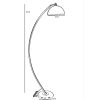 Modern Black Floor Lamp, Adjustable Height 170 cm, Metal Body with Electrostatic Oven Dried Paint, E27 Socket, Scandinavian Design for Home & Office