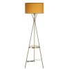 Elegant Mustard Floor Lamp, 158 cm Height, Metal Body, Fabric Cap (24 cm L, 45 cm D) | E27 Socket, Max 40W | Stylish Lighting for Modern Spaces