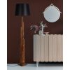 Industrial Rustic Floor Lamp, Wooden Body, 165 cm Height, Black & Walnut, E27 Socket, 40W Max, Stylish Lighting for Home & Office Spaces