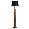 Industrial Rustic Floor Lamp, Wooden Body, 165 cm Height, Black & Walnut, E27 Socket, 40W Max, Stylish Lighting for Home & Office Spaces