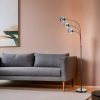 Stylish Floor Lamp with Metal Body & Glass Cap, 170 cm Height, 30 cm Leg Diameter | E27 Socket, Max 40W, Black & Fume Colors | Perfect for Modern Decor