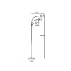 Stylish Floor Lamp with Metal Body & Glass Cap, 170 cm Height, 30 cm Leg Diameter | E27 Socket, Max 40W, Black & Fume Colors | Perfect for Modern Decor