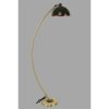 Modern Floor Lamp with Adjustable Height, Gold & Black Metal Body, 170 cm Tall, E27 Socket, 40W Max | Stylish Scandinavian Design for Home & Office
