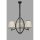 Elegant Metal Chandelier, 60 cm Diameter, Adjustable Height, Beige & Black with Gold Accents | E27 Socket, Max 40W, Perfect for Modern Spaces