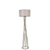 Elegant Floor Lamp with Metal Body, Grey & Gold, 170 cm Height, 45 cm Cap Diameter, E27 Socket, On-Cable Switch | Stylish Lighting for Modern Spaces