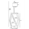Opviq, 534LUN4135, Modern Floor Lamp with Metal Body & 100% Fir Wood Bookstand, 165 cm Height, E27 Socket, Electrostatic Oven Dried Paint | Stylish & Functional Lighting for Home