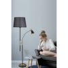 Opviq, 534LUN4299, Modern Black Floor Lamp, 165 cm Height, Metal Body with Chrome Coating, E27 Socket, Elegant Scandinavian Design for Home & Office Lighting
