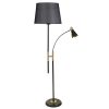 Opviq, 534LUN4299, Modern Black Floor Lamp, 165 cm Height, Metal Body with Chrome Coating, E27 Socket, Elegant Scandinavian Design for Home & Office Lighting