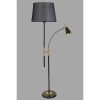 Opviq, 534LUN4299, Modern Black Floor Lamp, 165 cm Height, Metal Body with Chrome Coating, E27 Socket, Elegant Scandinavian Design for Home & Office Lighting