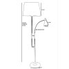 Opviq, 534LUN4299, Modern Black Floor Lamp, 165 cm Height, Metal Body with Chrome Coating, E27 Socket, Elegant Scandinavian Design for Home & Office Lighting