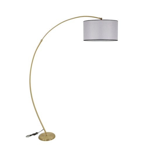 Scandinavian Floor Lamp, Light Grey, Adjustable Height 85-185 cm | Metal Body with Electrostatic Oven Dried Paint | E27 Socket, Max 40W | Modern Design