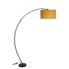 Modern Adjustable Floor Lamp, Yellow Metal Body, 185 cm Height, E27 Socket, Max 40W | Stylish & Functional Lighting for Home & Office