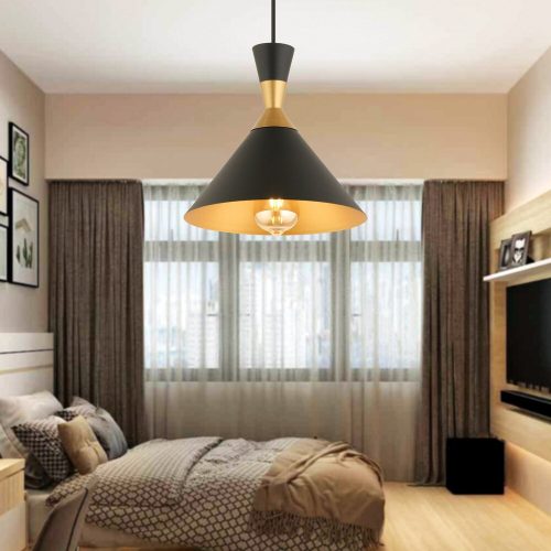 Elegant Black Chandelier, Adjustable Height 30-130 cm, Metal Body Ø25 cm, E27 Socket Max 40W, Stylish Lighting for Modern Spaces, IP20 Rated
