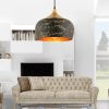 Elegant Marble White Chandelier, Adjustable Height 33-133 cm, Metal Body, Ø30 cm, E27 Socket Max 40W, Stylish Lighting for Modern Spaces