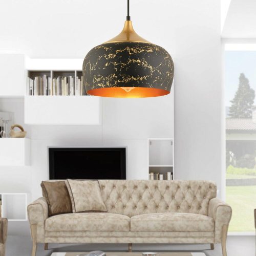 Elegant Marble White Chandelier, Adjustable Height 33-133 cm, Metal Body, Ø30 cm, E27 Socket Max 40W, Stylish Lighting for Modern Spaces