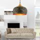 Elegant Marble White Chandelier, Adjustable Height 33-133 cm, Metal Body, Ø30 cm, E27 Socket Max 40W, Stylish Lighting for Modern Spaces