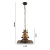 Vintage Metal Chandelier, Adjustable Height 38-138 cm, Ø33 cm, E27 Socket, Max 40W, Elegant Design for Home & Dining Spaces, IP20 Rated