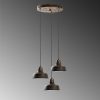 Elegant Antiquation Chandelier, Metal Body, 45 cm Diameter, Adjustable Height 75-108 cm, 3 x E27 Socket, Perfect for Modern Spaces, Bulb Not Included