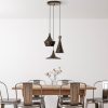 Elegant Adjustable Chandelier, Antiquation Finish, 45-135 cm Height | Metal Body, Ø45 cm | 3 x E27 Sockets, Perfect for Modern Living Spaces