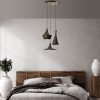 Elegant Adjustable Chandelier, Antiquation Finish, 45-135 cm Height | Metal Body, Ø45 cm | 3 x E27 Sockets, Perfect for Modern Living Spaces