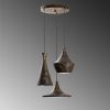Elegant Adjustable Chandelier, Antiquation Finish, 45-135 cm Height | Metal Body, Ø45 cm | 3 x E27 Sockets, Perfect for Modern Living Spaces