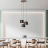 Elegant Adjustable Chandelier, Antiquation Finish, 45 cm Diameter | Metal Body, 3 x E27 Socket, Height 75-110 cm | Perfect for Dining & Living Spaces