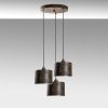 Elegant Adjustable Chandelier, Antiquation Finish, 45 cm Diameter | Metal Body, 3 x E27 Socket, Height 75-110 cm | Perfect for Dining & Living Spaces