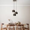Elegant Adjustable Chandelier, Antiquation Finish, 45 cm Diameter | Metal Body, 3 x E27 Socket, Height 45-114 cm | Perfect for Modern Living Spaces
