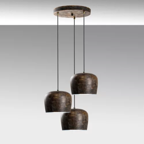 Opviq, 795LMG1237, Elegant, adjustable chandelier, antique finish, diameter 45 cm | Metal housing, 3 x E27 sockets, height 45-114 cm | Perfect for modern living spaces