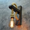 Rustic Wall Lamp, Beige Spruce Wood, 30 x 23 x 9 cm | E27 Socket, Max 200W | Perfect for Cabin/Lodge Decor, Nostalgic & Cozy Ambiance