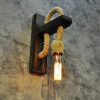 Rustic Wall Lamp, Beige Spruce Wood, 30 x 23 x 9 cm | E27 Socket, Max 200W | Perfect for Cabin/Lodge Decor, Nostalgic & Cozy Ambiance