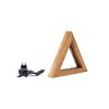 Handmade Rustic Table Lamp, 30 x 30 x 5 cm, 100% Spruce Wood, LED Lighted, Brown, Oven-Dried, Varnish Finish, Modern Design, IP20, Max 13W.