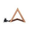 Handmade Rustic Table Lamp, Brown, 33 x 33 x 31 cm | 100% Spruce Wood, LED Lighted, Oven-Dried, Varnish Finish | Modern & Elegant Design for Home Decor