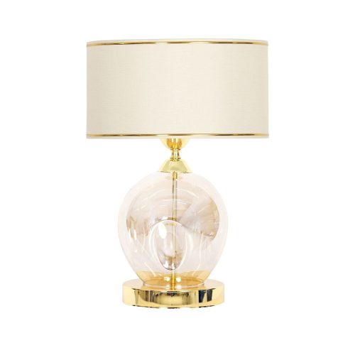 Elegant Cream and Gold Metal Lamp Shade, 30 cm Diameter, 55 cm Height | E27 Socket, Max 40W | Includes Setup Instructions | Stylish Home Decor Accent