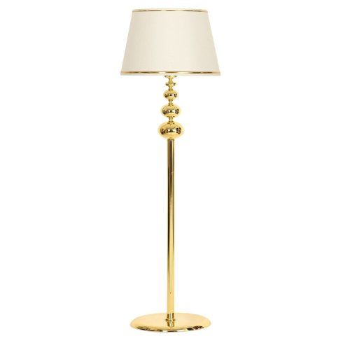 Elegant Floor Lamp with Metal Body, 160 cm Height, 40 cm Diameter | Gold & Cream Finish, E27 Socket, 150 cm Cable | Perfect for Modern Living Spaces