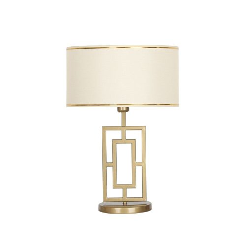 Elegant Metal Lamp Shade, 40 cm Diameter, 160 cm Height | Matte Gold & Cream | E27 Socket, Max 40W | Includes Setup Instructions | Stylish Home Decor