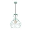 Modern Blue Chandelier, Metal Body, 37 cm Diameter, Adjustable Height 137 cm | E27 Socket, Max 40W | Stylish Lighting for Home & Office Decor