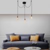 Modern Copper Chandelier, 96 x 96 cm, Height Adjustable, 3 x E27 Max 40W | Stylish Metal Body, IP20 | Perfect for Contemporary Living Spaces